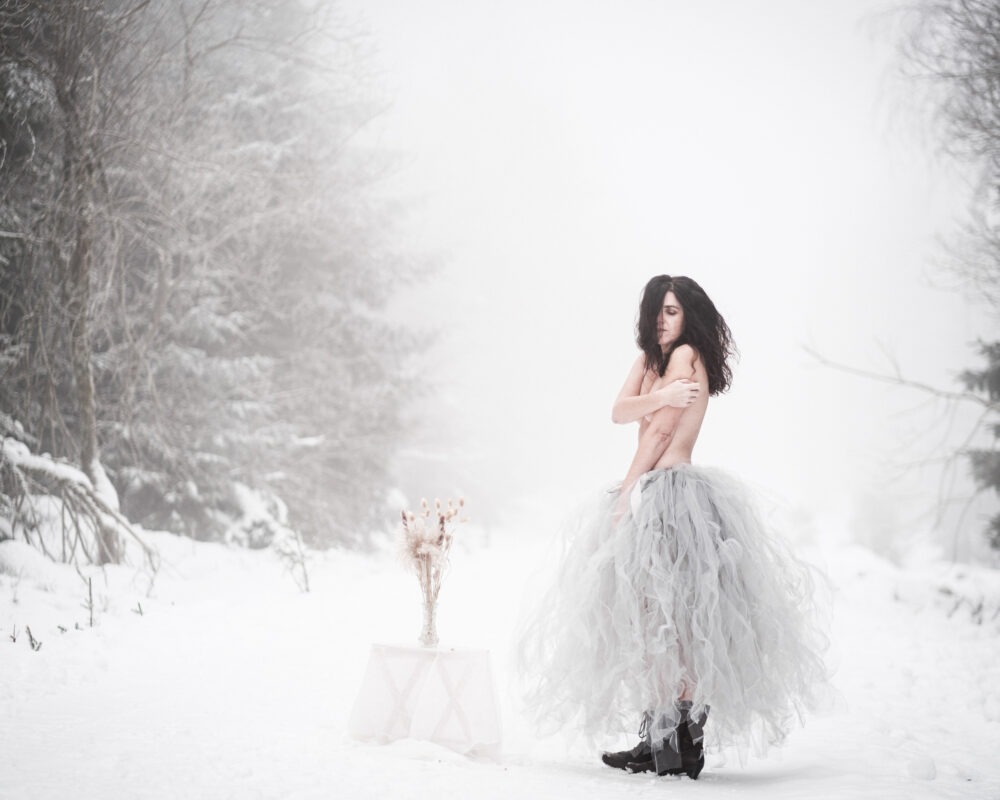 Winter Fotoshooting mit Andrea im Schwarzwald